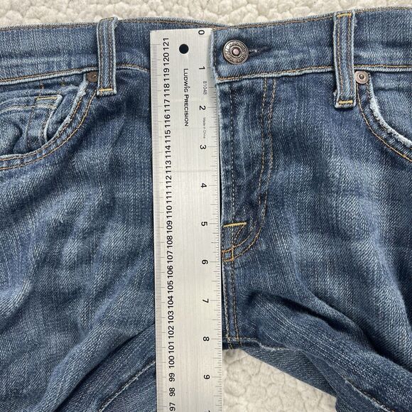 7 For All Mankind Bootcut Jeans Women’s Size 29 (30x33) Blue Boho Western Rodeo - Picture 13 of 14